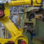 Braccio robotico in fase operativa