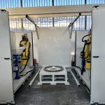 Tavola rotante progettata per l’isola robotizzata TIG, utile per il posizionamento preciso dei pezzi da saldare